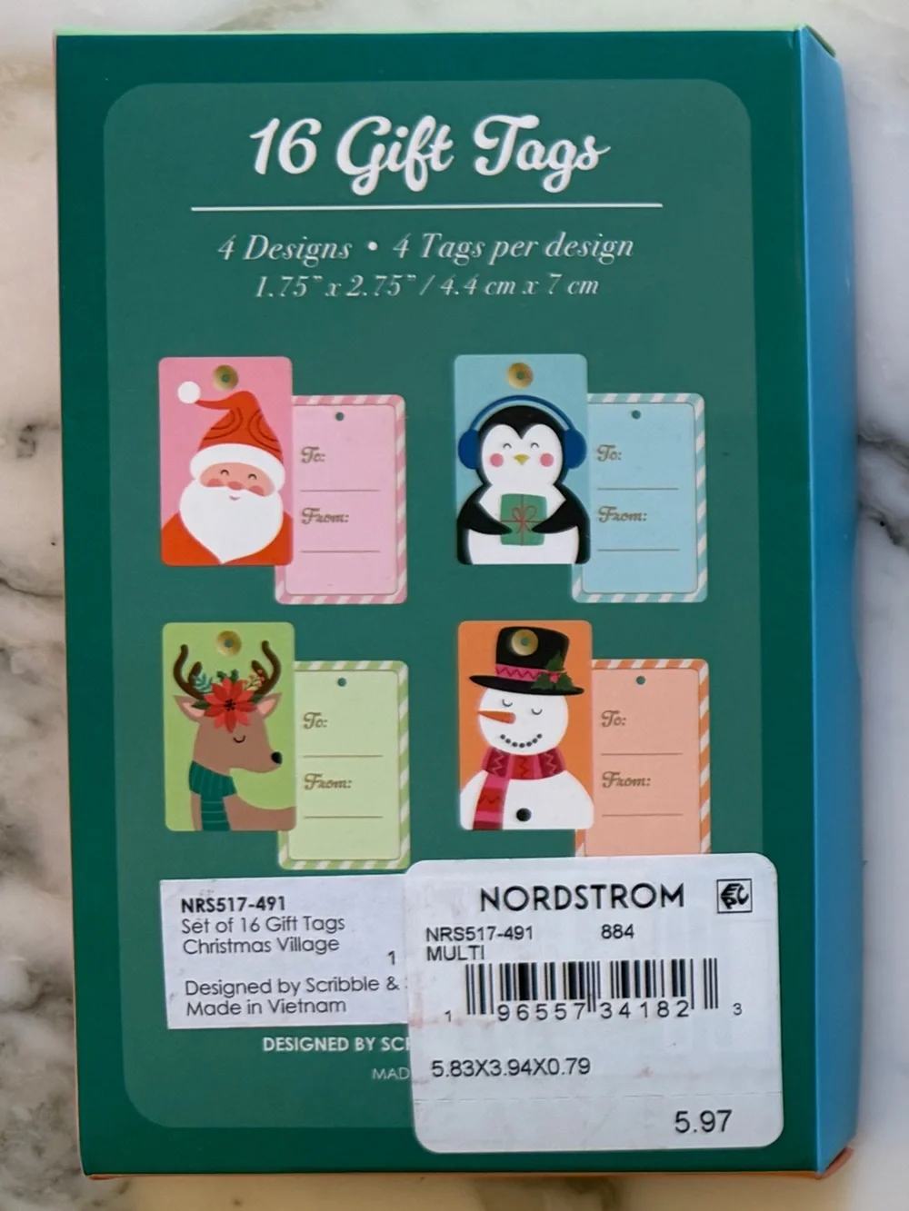 NWT Lot of 3 Scribble & Scribe Christmas Gift Tag Sets | 48 Total Holiday Tags